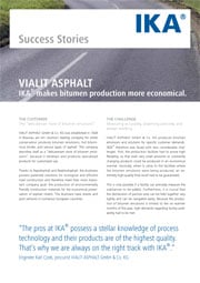 Tumbnail PDF Asfalto Vialit. A IKA torna a produção de betume mais econômica.